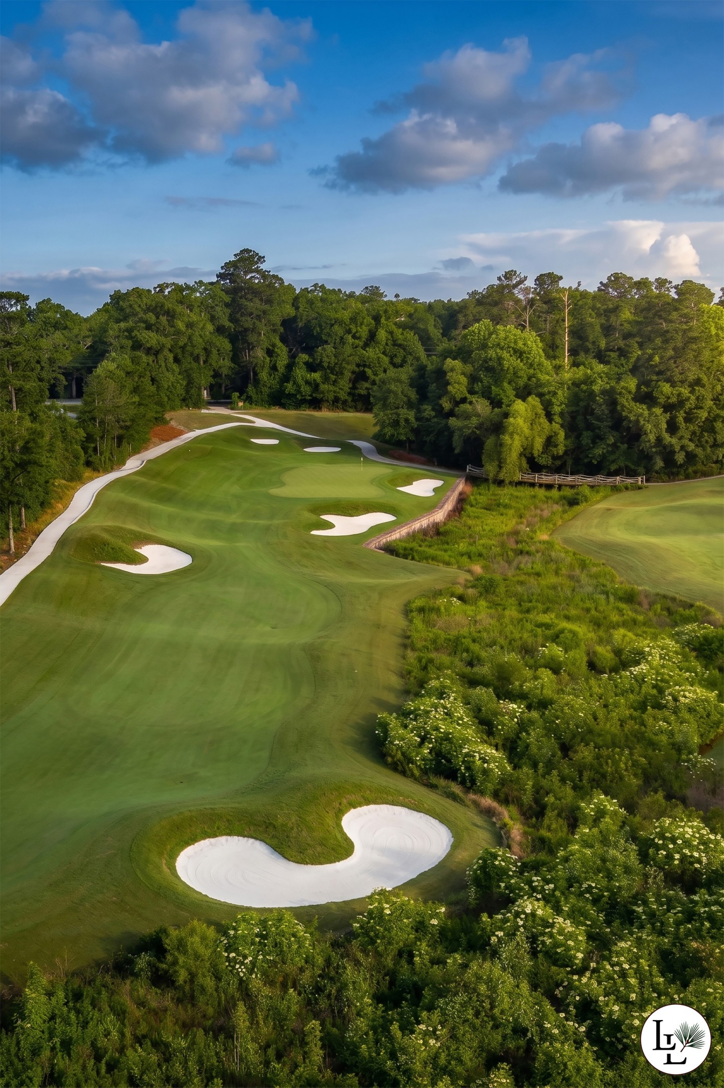 The fifteenth at Longleaf seen from the tee